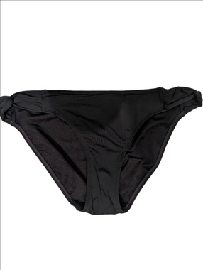 ​la Vie en Rose Aqua Solid Black Classic Bikini Swim Bottoms Women's Size Large